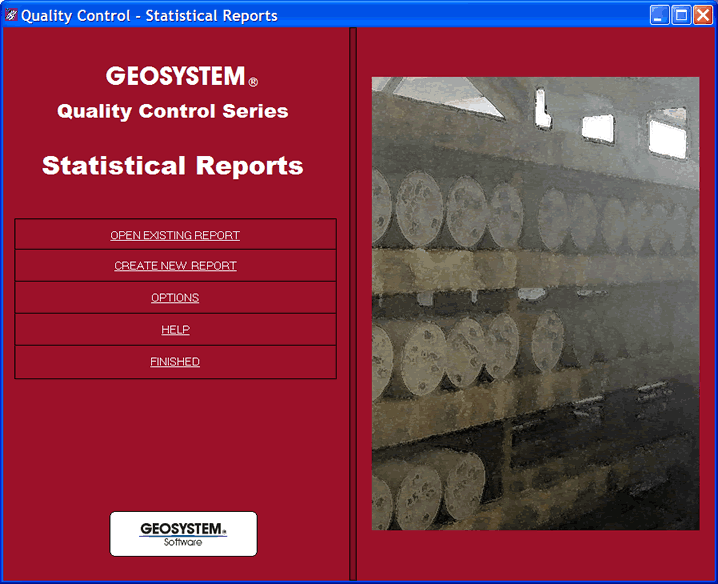 QC-Statistics opening screen